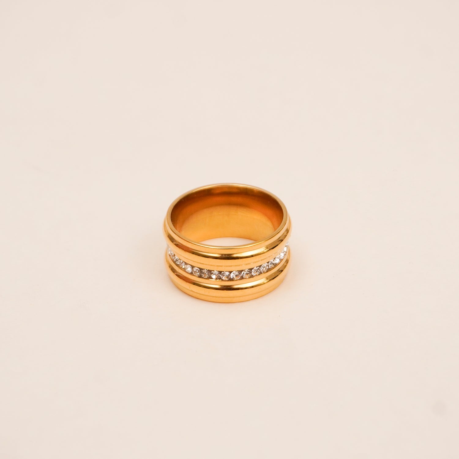 Crystal Groove Band Ring - Diah & Co