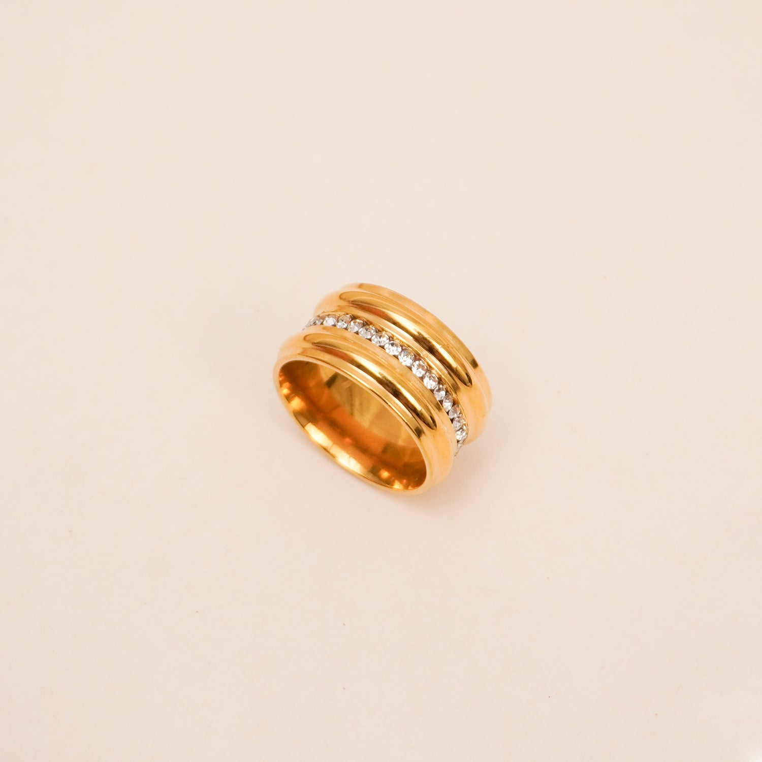 Crystal Groove Band Ring - Diah & Co