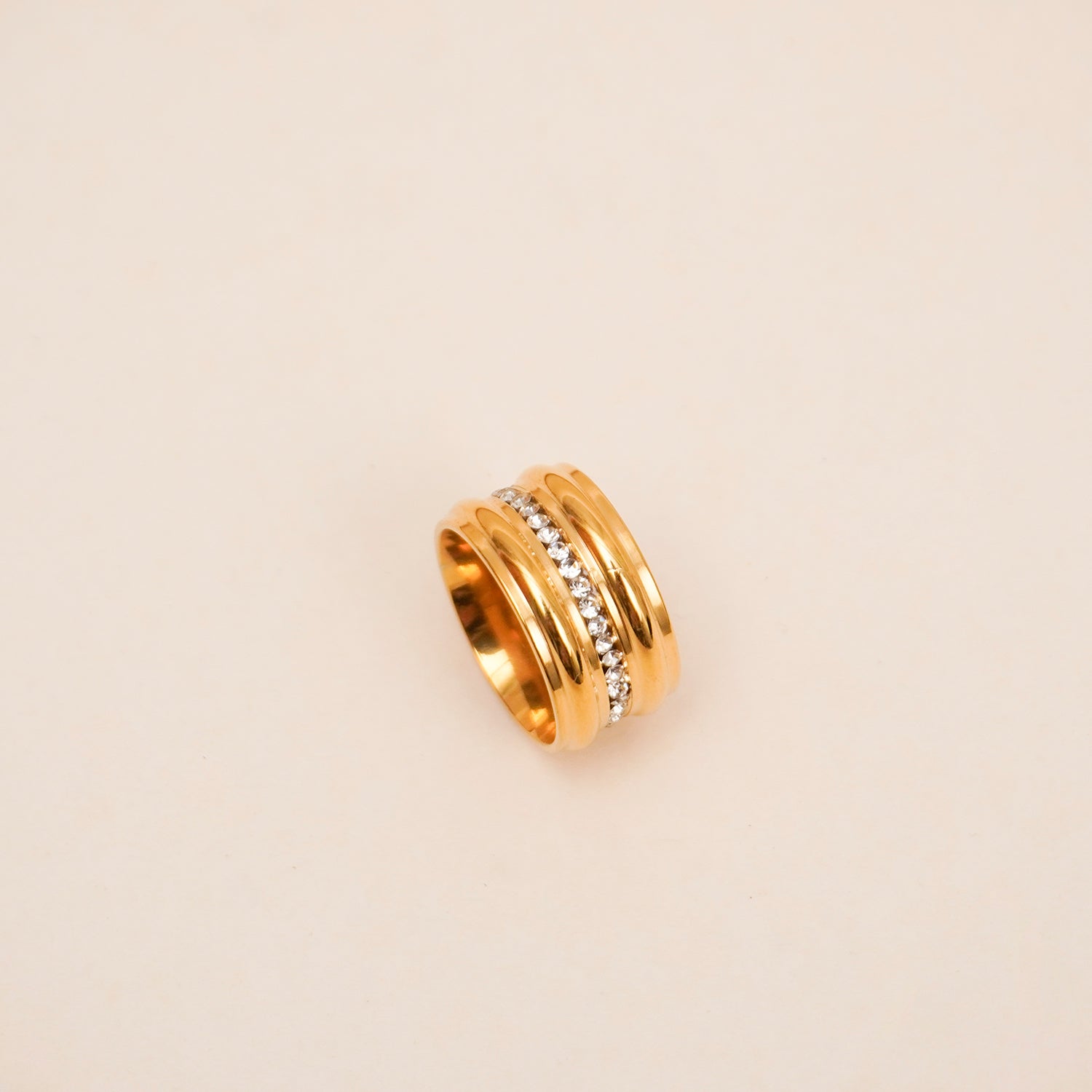 Crystal Groove Band Ring - Diah & Co