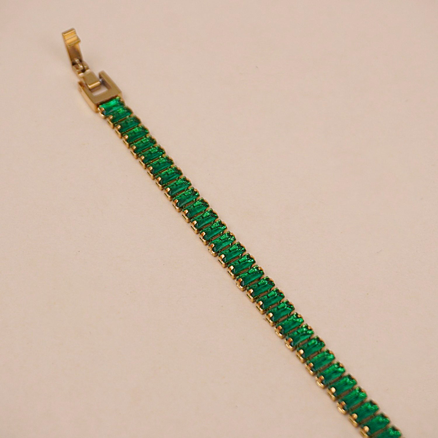 The Emerald Hour Baguette Bracelet - Diah & Co