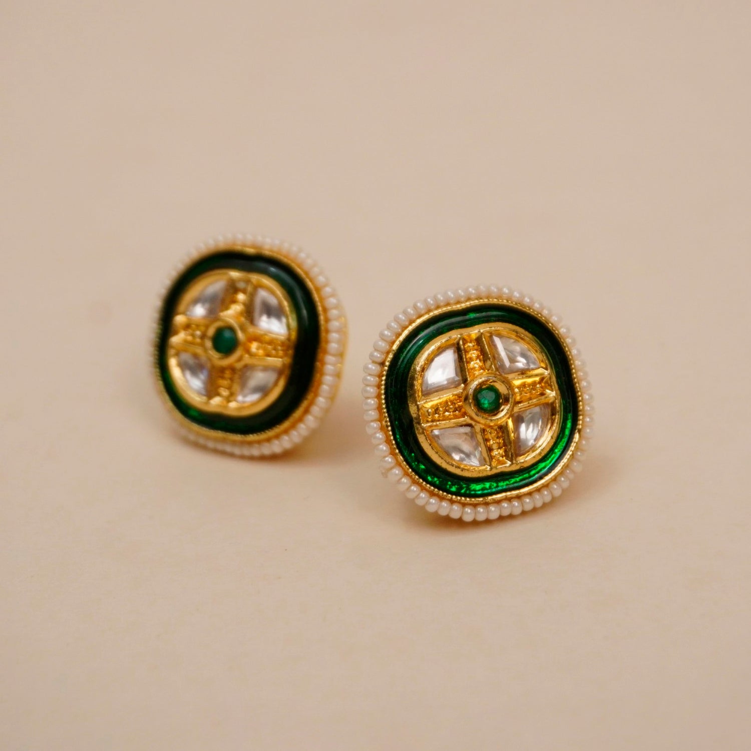 Maharani Emerald Studs