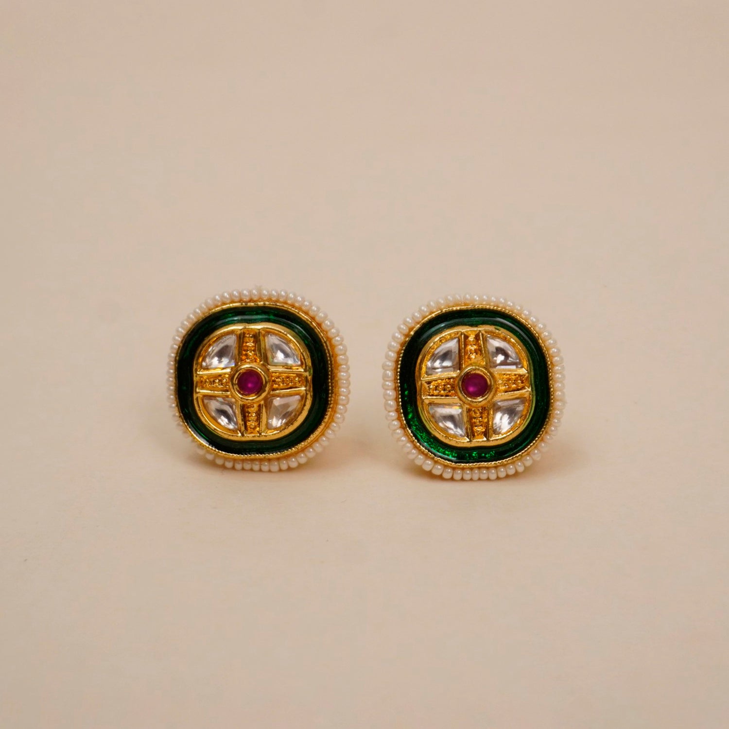 Maharani Emerald Studs