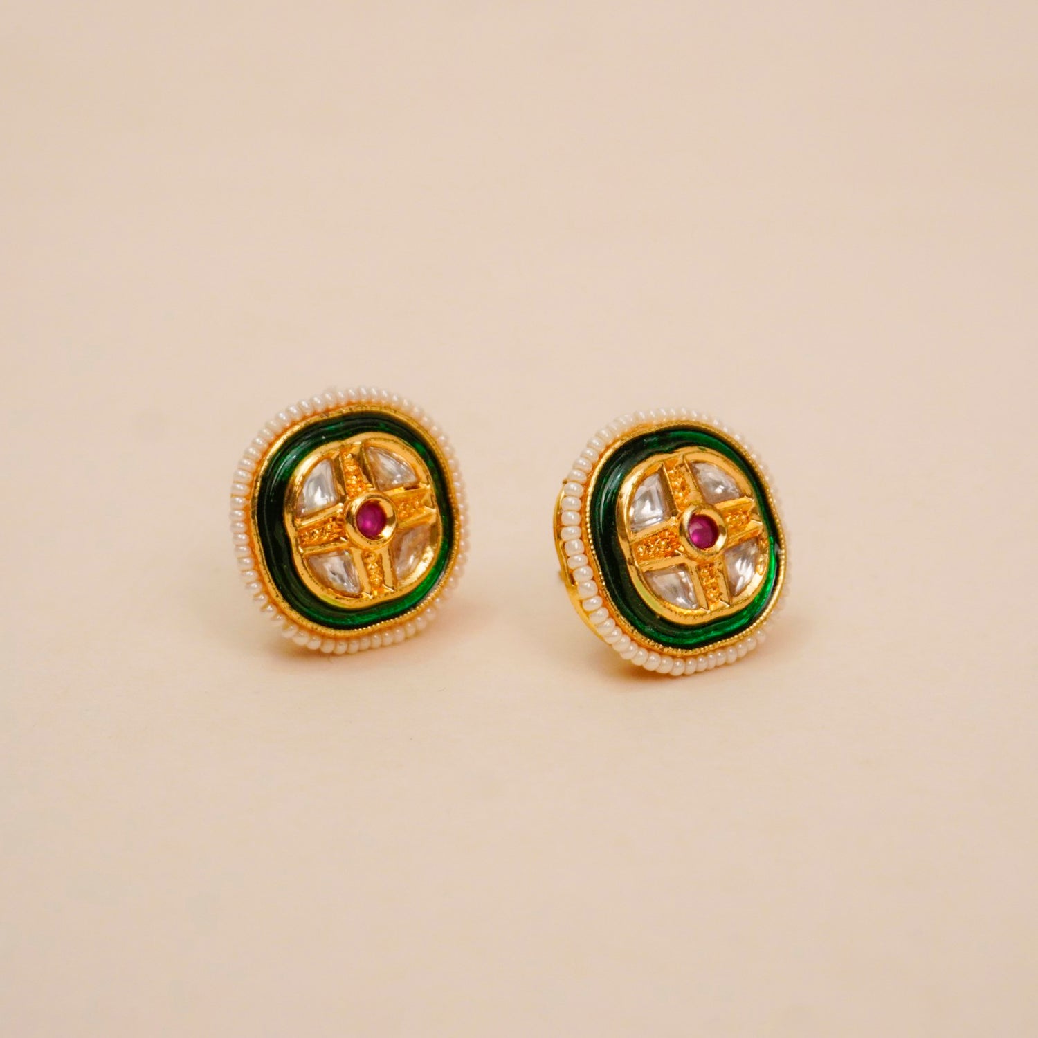 Maharani Emerald Studs