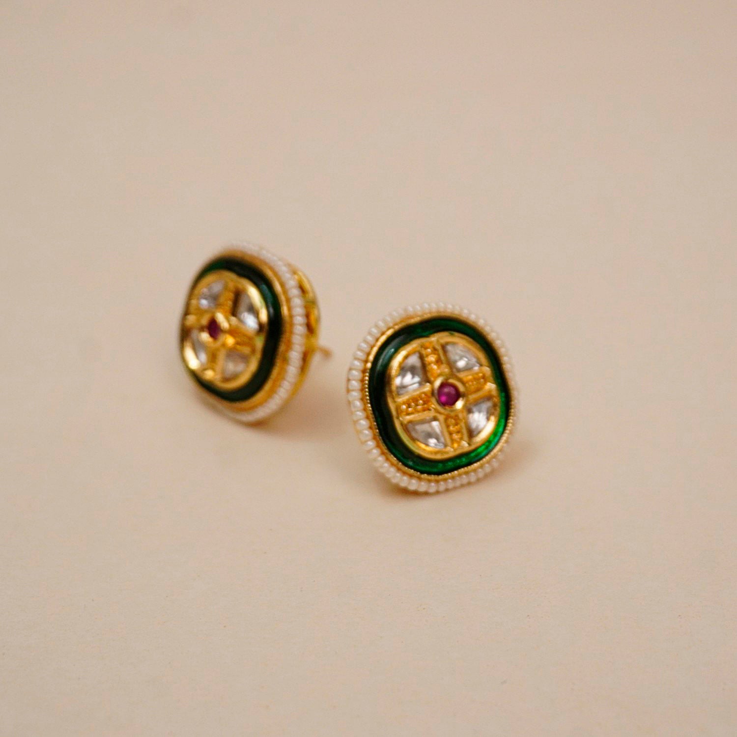 Maharani Emerald Studs