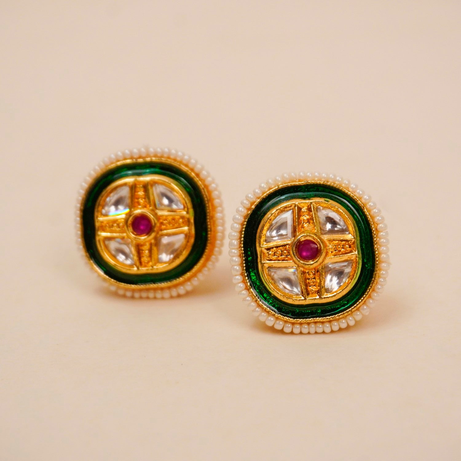 Maharani Emerald Studs