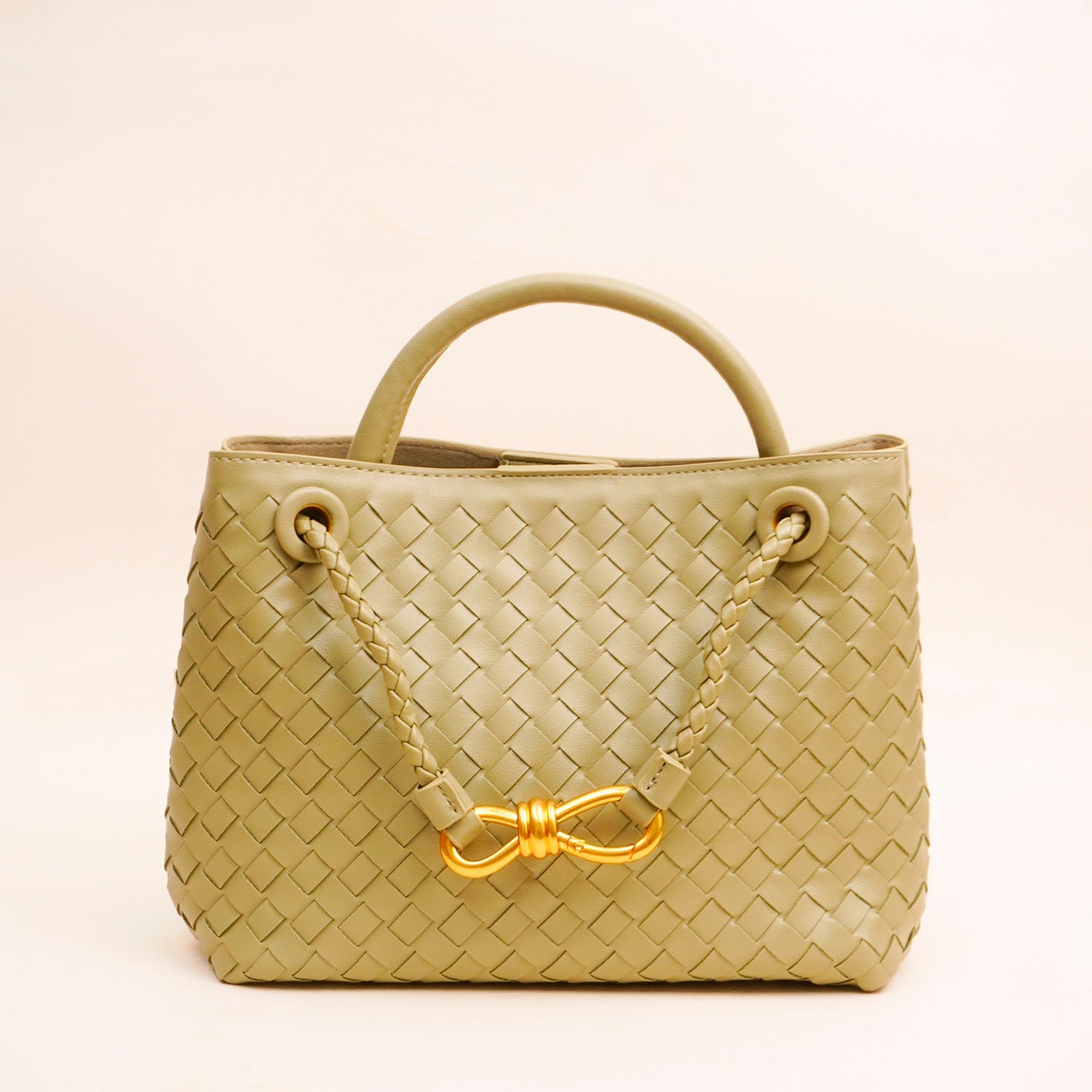 Infinity Knot Woven Tote Bag - Diah & Co