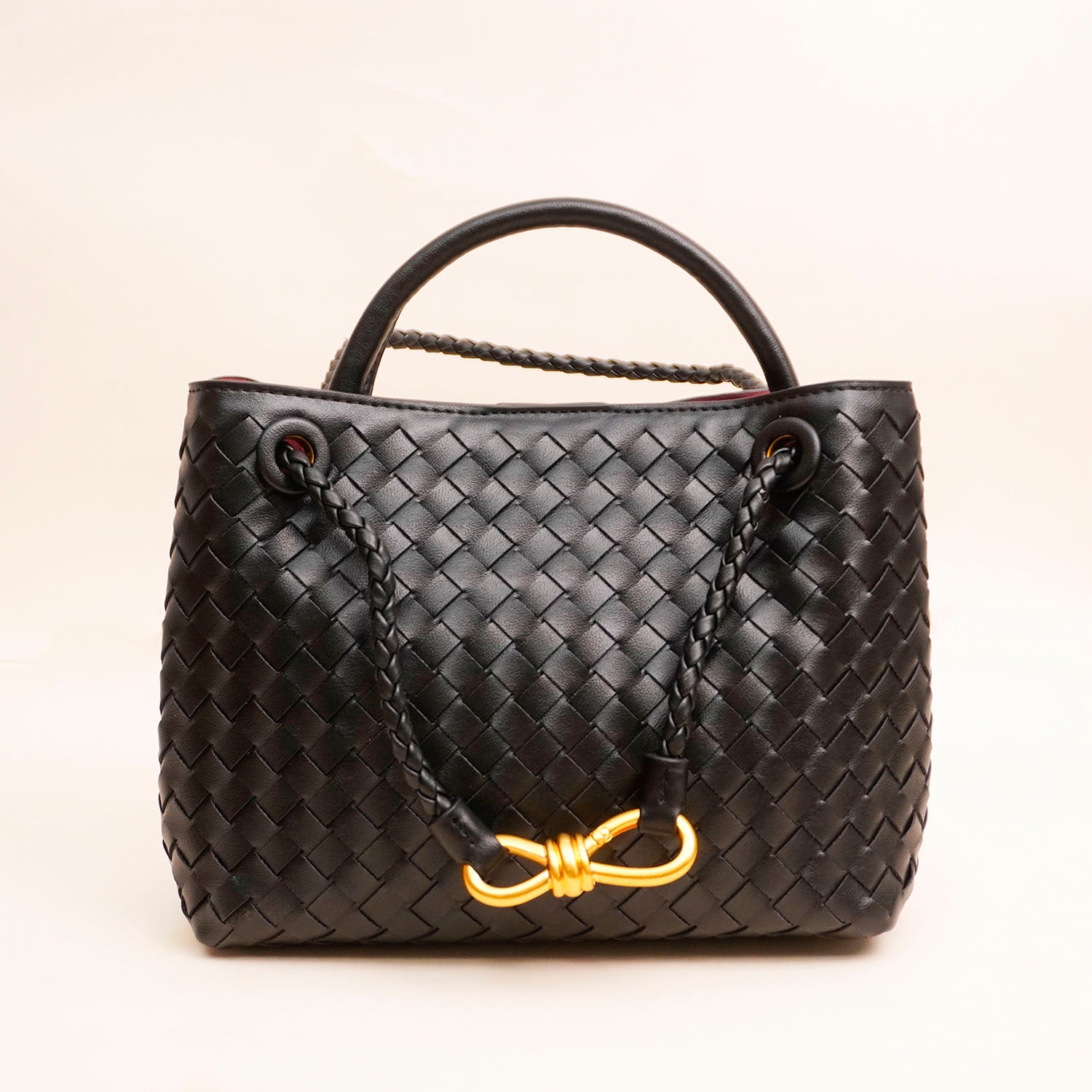 Infinity Knot Woven Tote Bag - Diah & Co
