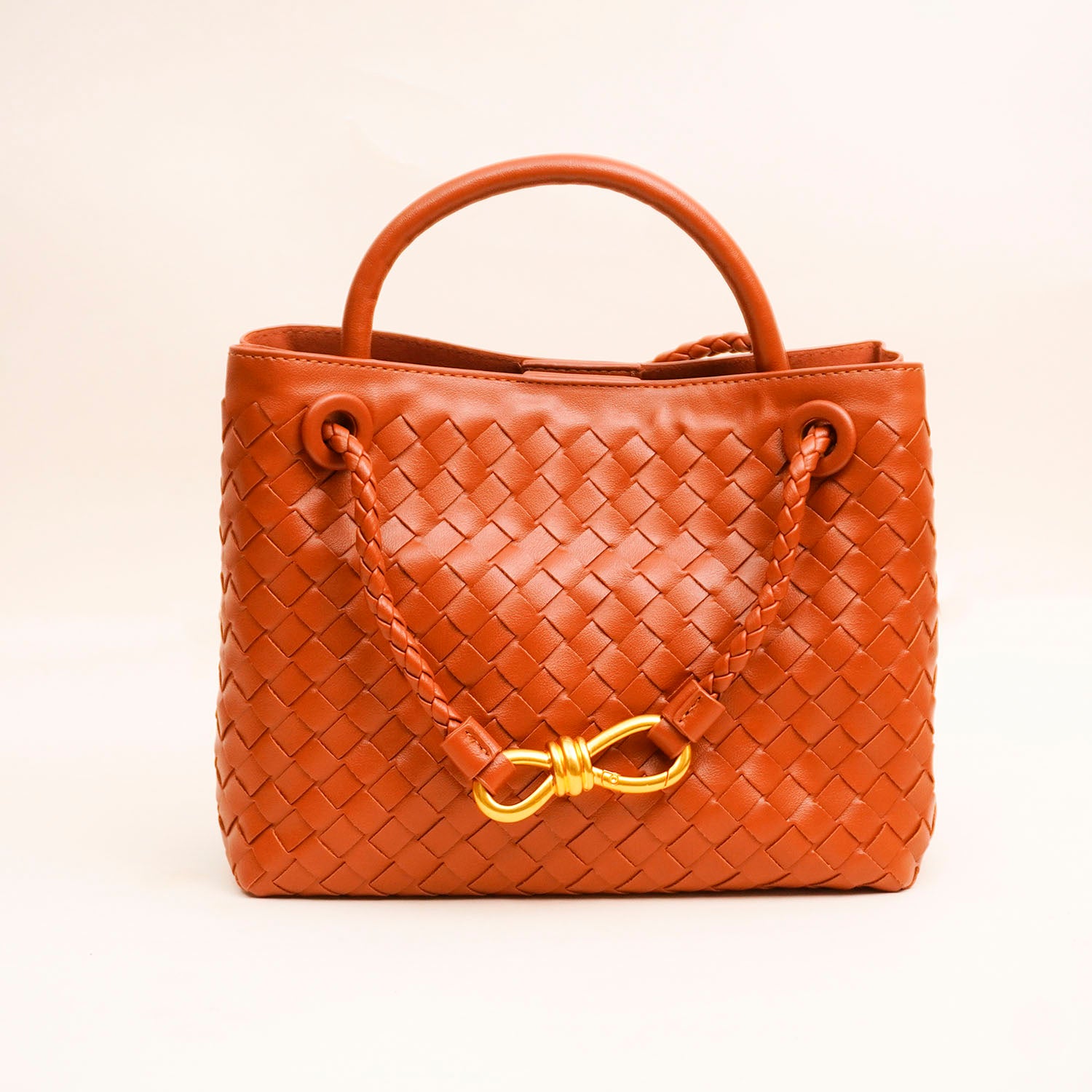 Infinity Knot Woven Tote Bag - Diah & Co