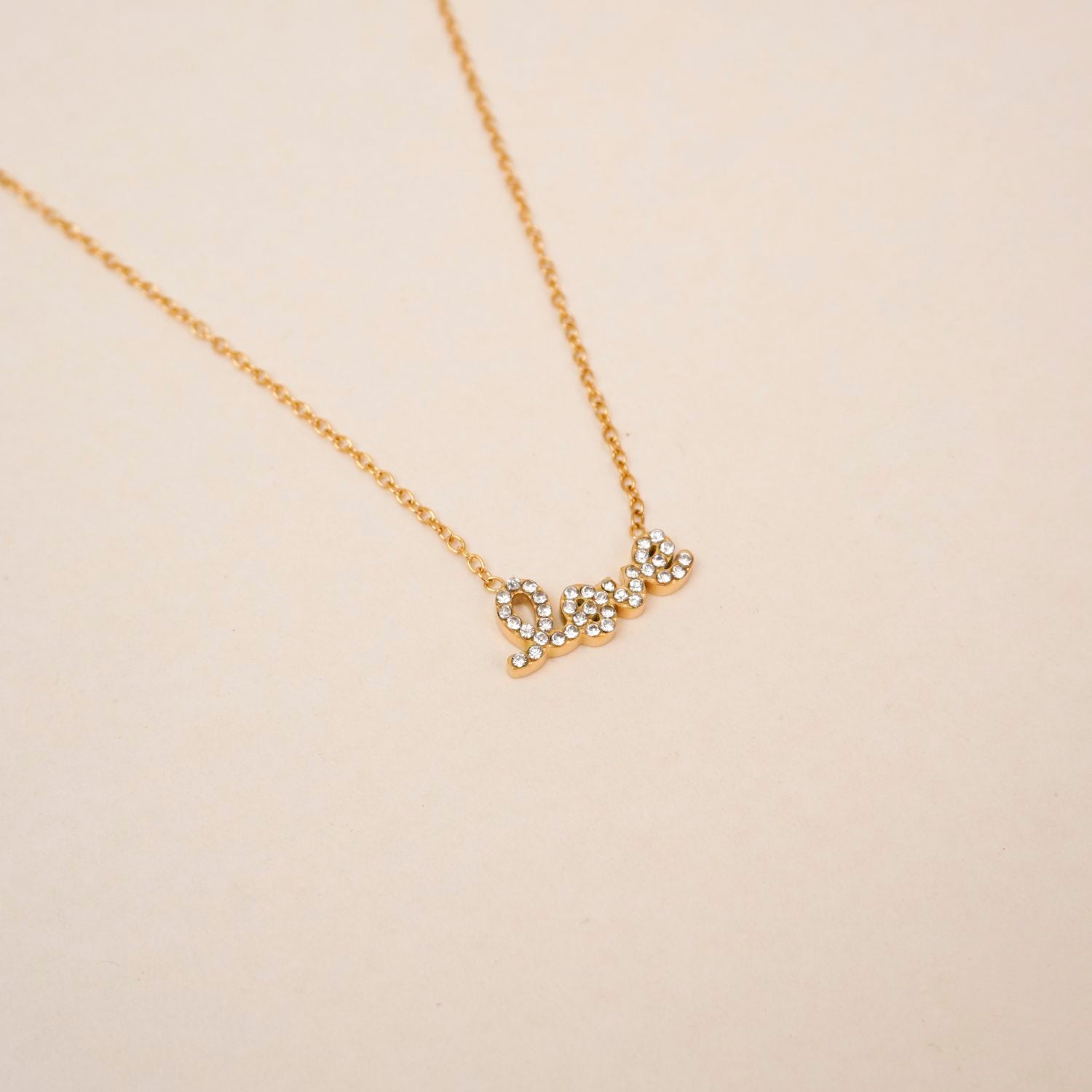 Crystal Love Charm Necklace