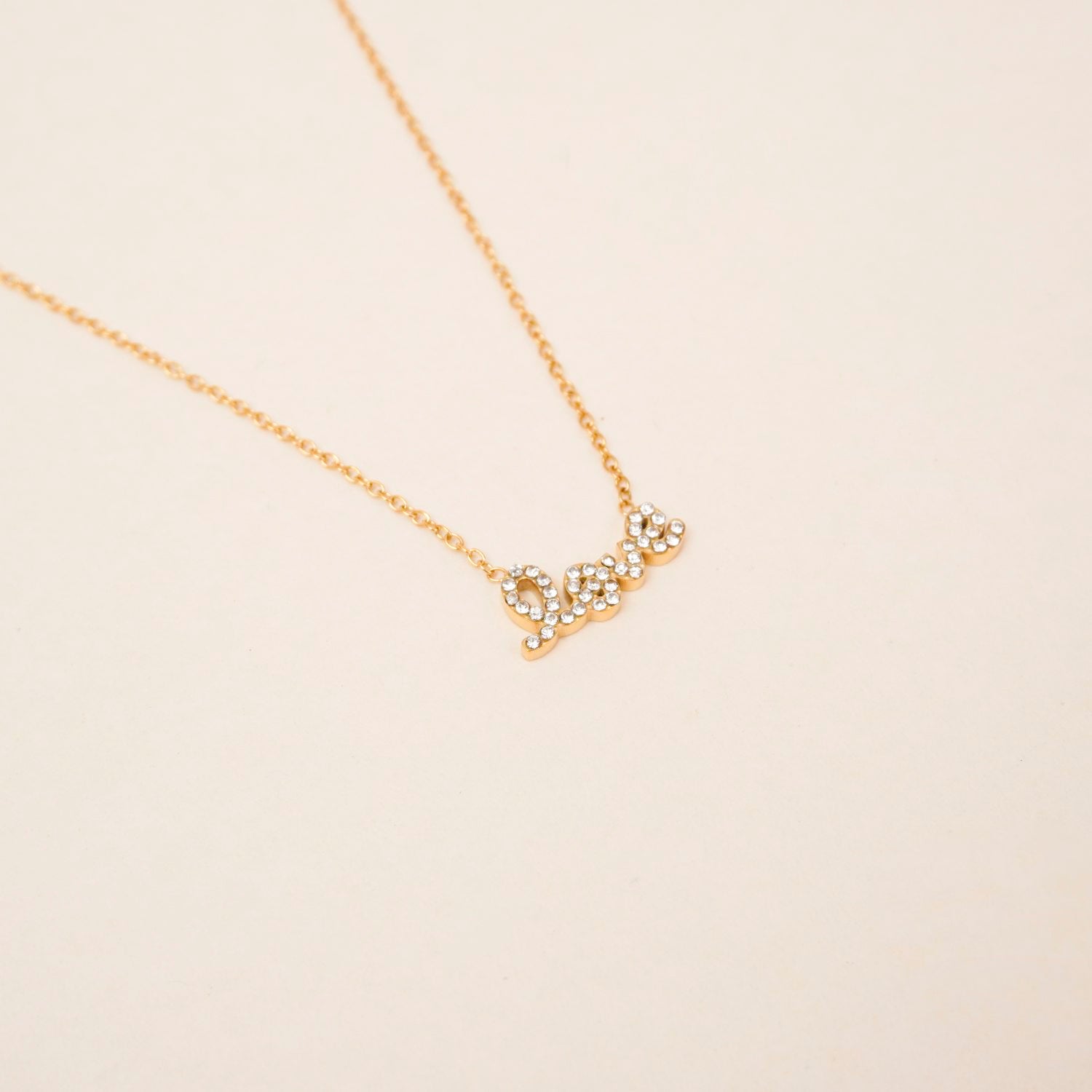 Crystal Love Charm Necklace