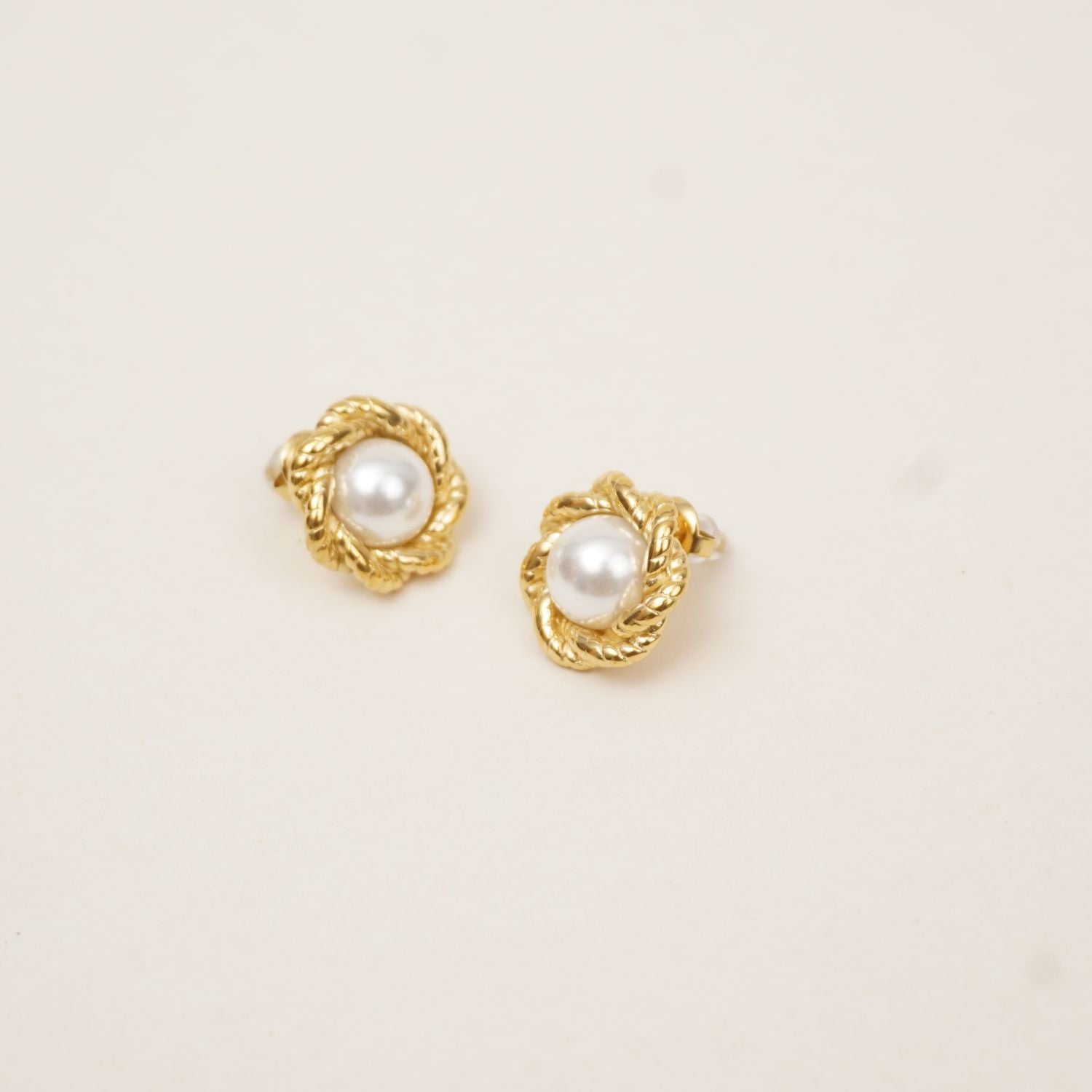 Vintage Pearl Knot Studs