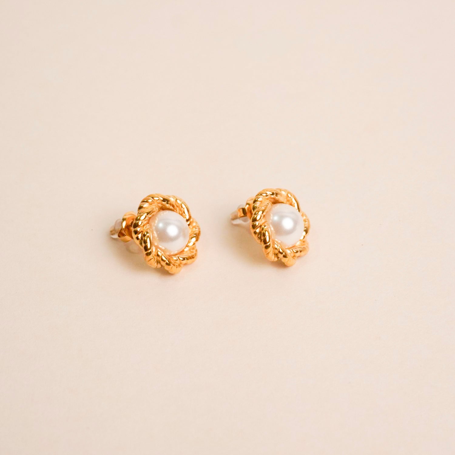 Vintage Pearl Knot Studs