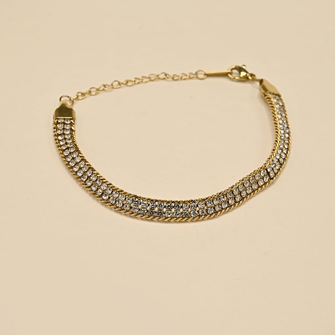 Shimmering Multi-Strand Crystal Bracelet