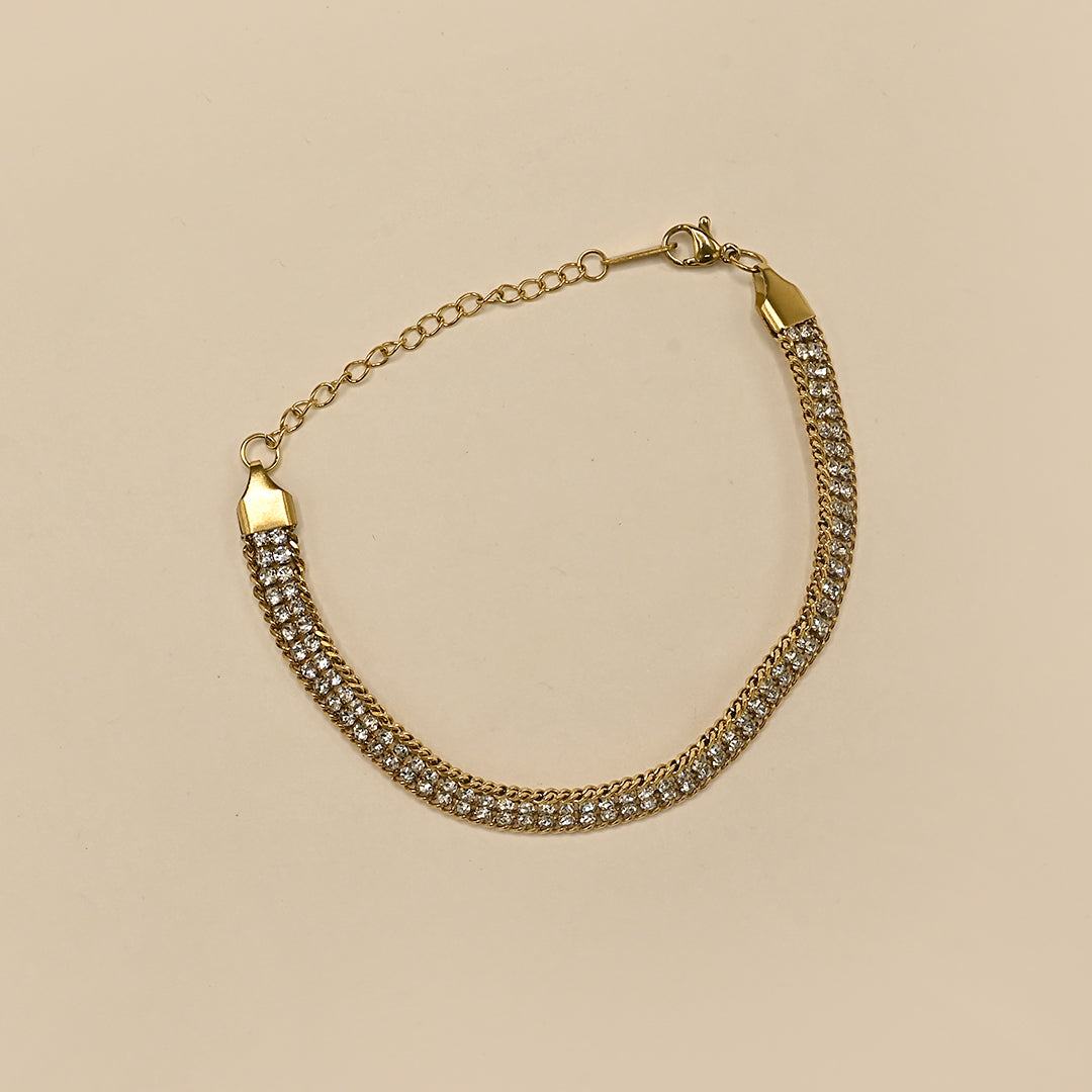 Shimmering Multi-Strand Crystal Bracelet