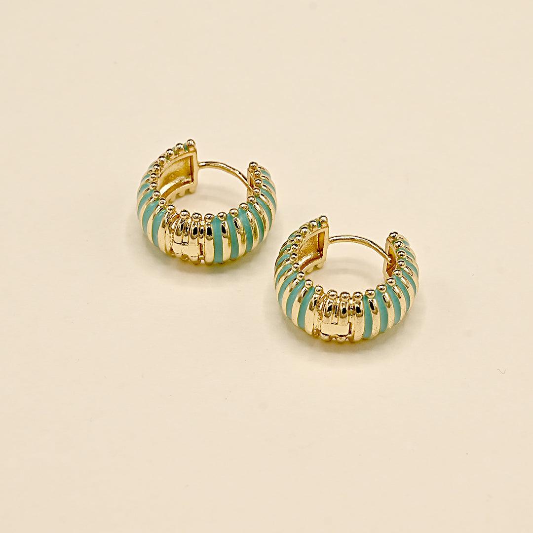 Chunky Waterdrop Minakari Hoops