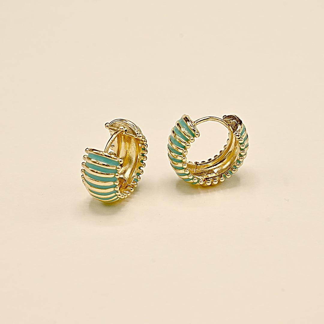 Chunky Waterdrop Minakari Hoops